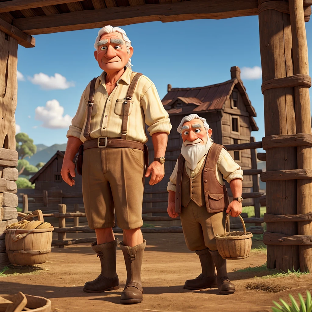 A old and strong farmer.