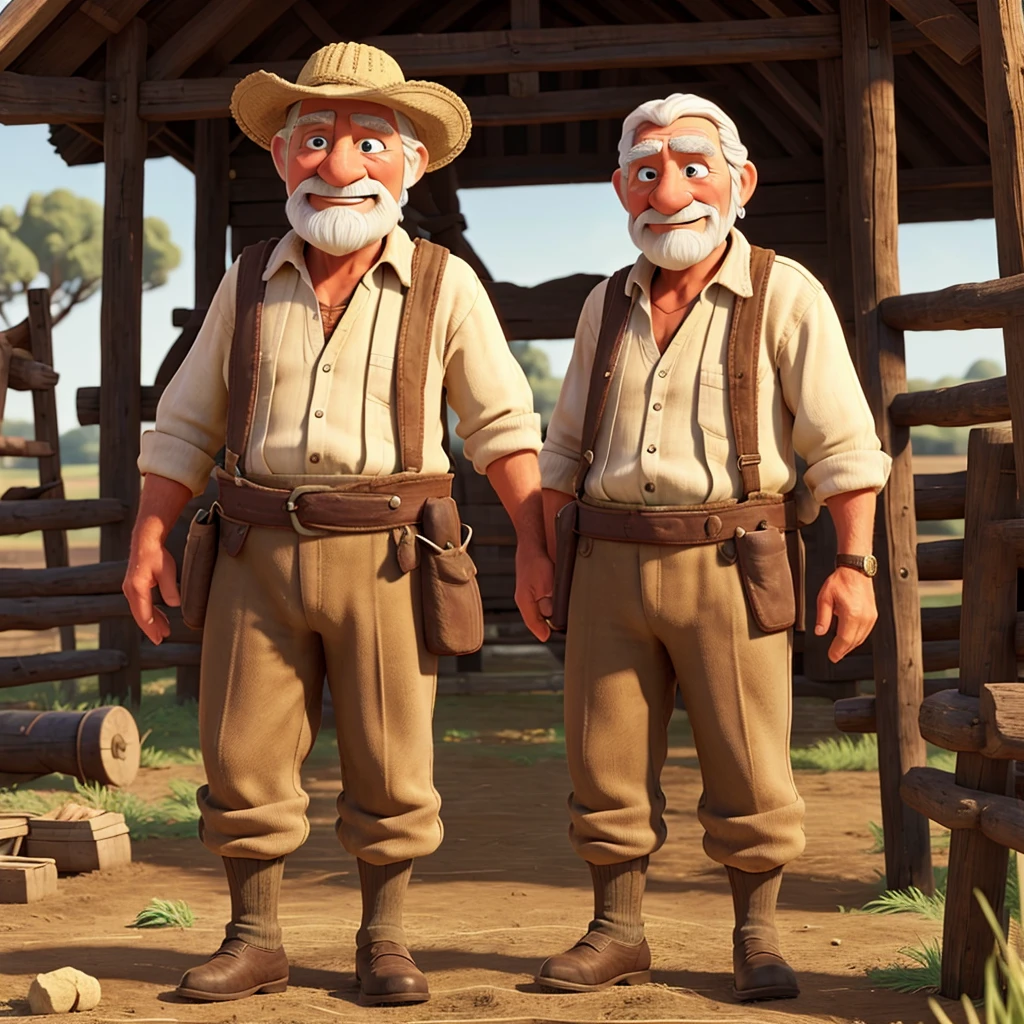 A old and strong farmer.