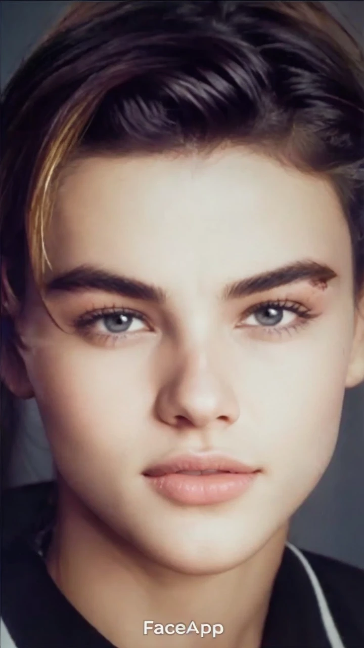 Give him Adriana lima's eyes shape and a longer less wide skull.