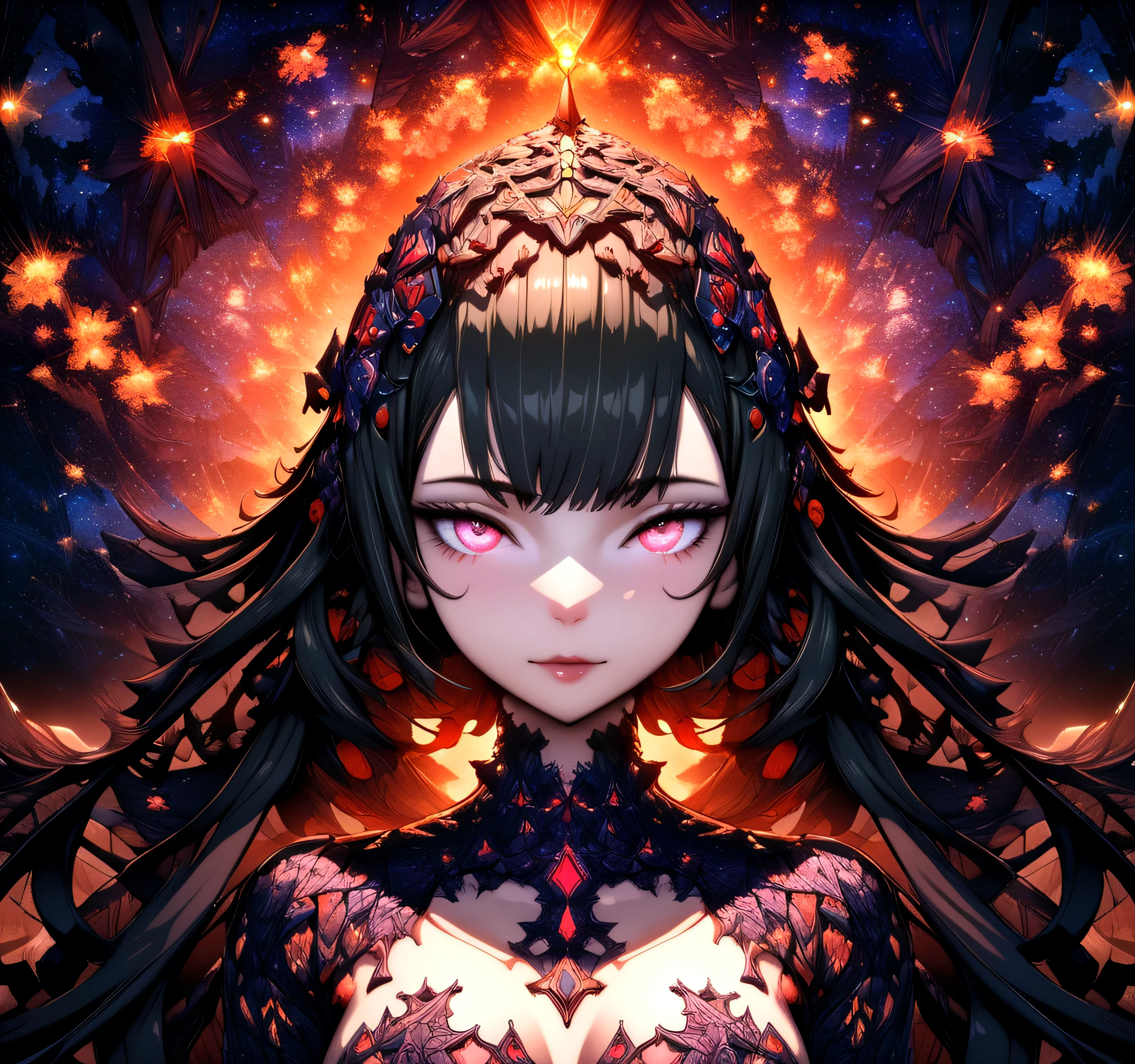 (Masterpiece, Superior quality, Best Quality, Official Art, beautiful and aesthetic:1.2), (1 girl), detailed extreme,(Fractal Art:1.3),showy,more detailed