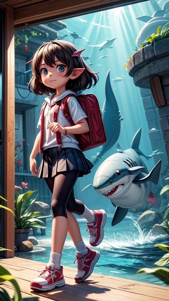 Shark Girl、Going to school