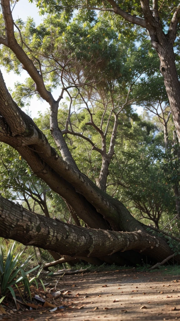 Fallen tree, bugambilia