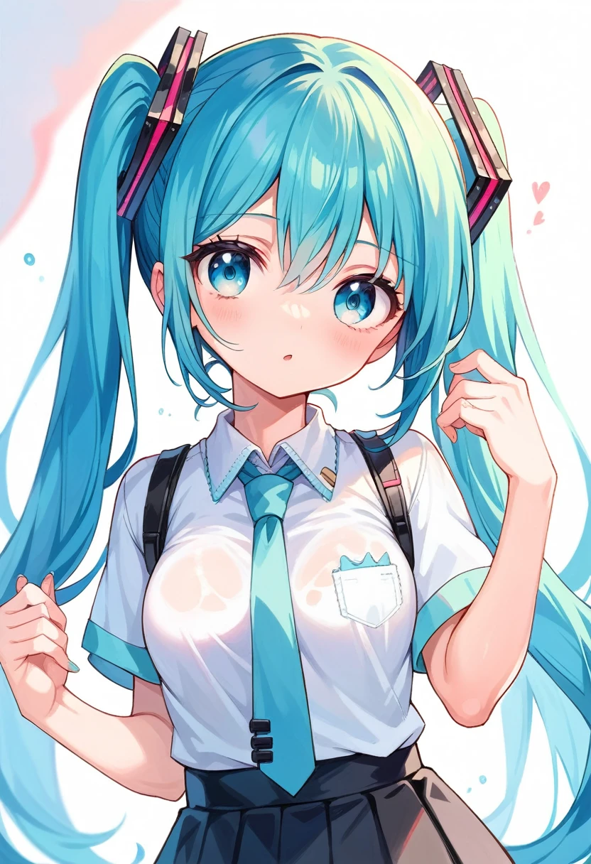 Miku Hatsune,Poor Breasts,Nursery School Clothes,smock, Body Shape,.