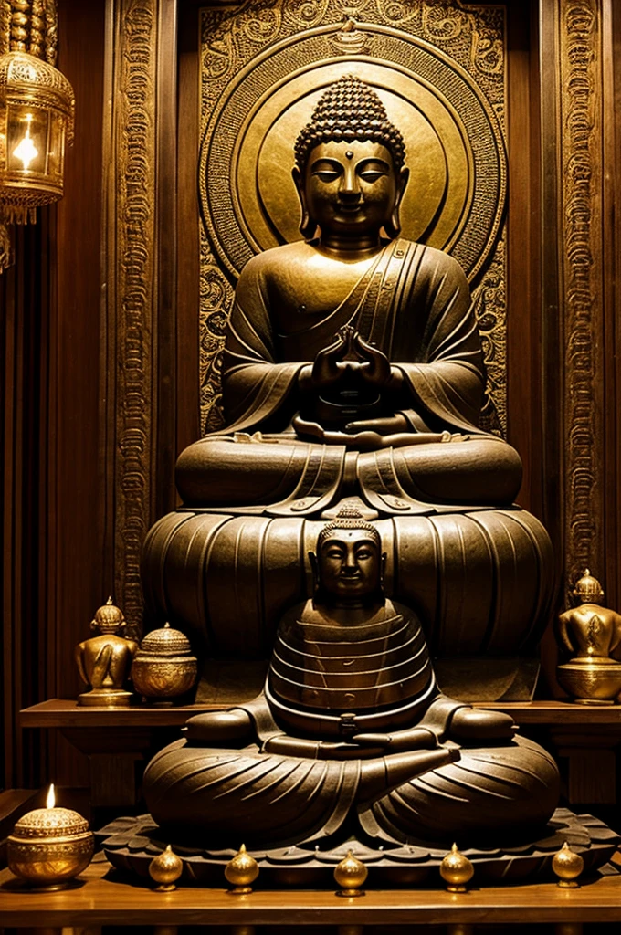 Buddha sitting in a lotus
