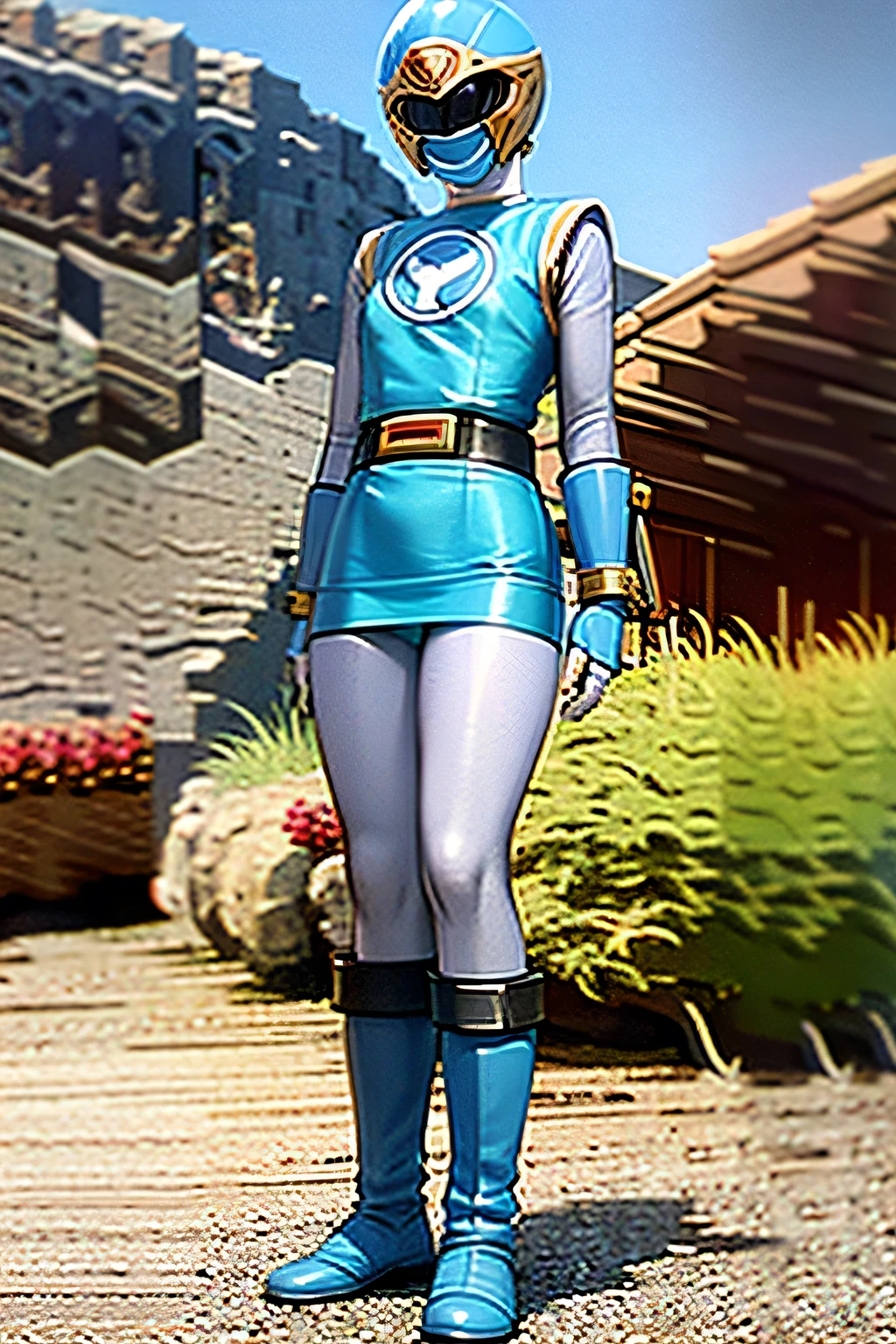 Hurricane Blue (Ninpuu Sentai Hurricanger full body full body Mujer botas