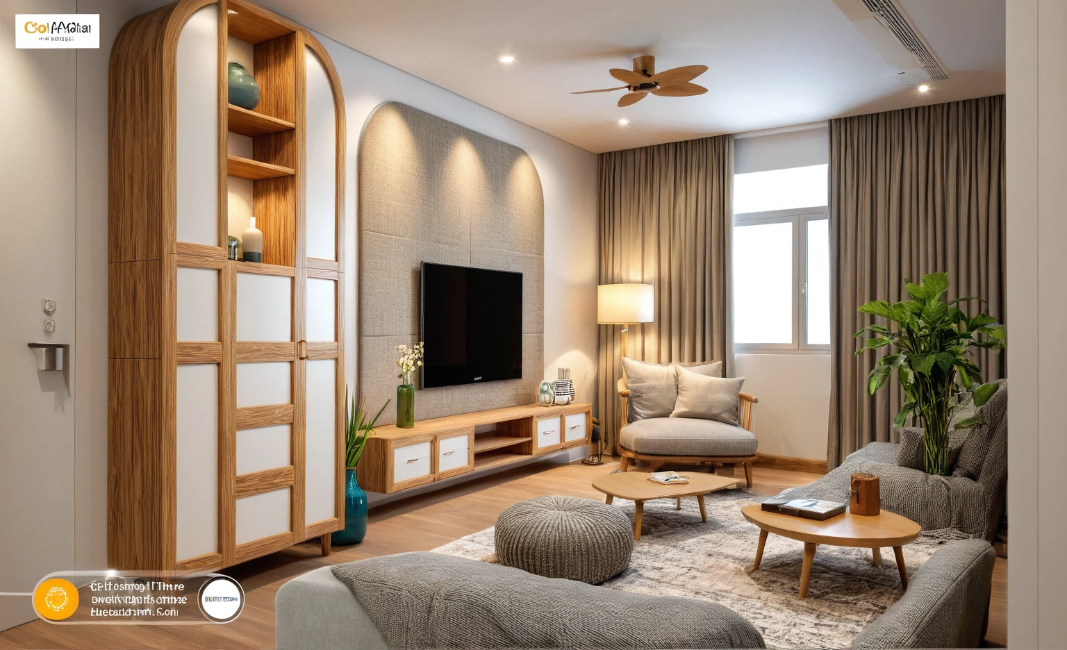 Interior Design, (modern interior space), (modern furniture design), (space that realistically describes the modern interior of a townhouse), (design decor interior space), (soft warm led light), (circle spotlight), (indoor), (neutral white tone color), (white wall), (An Cuong Wooden Furniture minimalist Style), (An Cuong wood with MDF surface glued with melamine coating), (architectural design visualization), (reflection), (focus on object), (material normal bump real reflection), (multi-level reflection), (chao vantage software visualization render),(((Best Quality))), ((Masterpiece)), ((best illustration)), ((best shadows)), (( Super Detail)), (Intricate lines), (Photorealism),(hyper detail), ((archdaily)), ((award winning design)), (dynamic light), ((spotlight)), (perfect light), ( shimering light), ((photorealistic)), ((intricate detail)), ((extreme detail)), ((crazy detail)), ((octane render)), ((trending on artstation)), ((High- fidelity)), ((Viwvid)), ((Crisp)), ((Bright)), ((Stunning)), ((Eye-catching)), ((High-quality)),((Sharp)), ((day sun environment)), ((Illuminating)), ((Flawless)), ((High-quality)),((Sharp edge render)), ((medium soft lighting)), ((photographic render)) , ((detailed archviz)), ((reality environment))