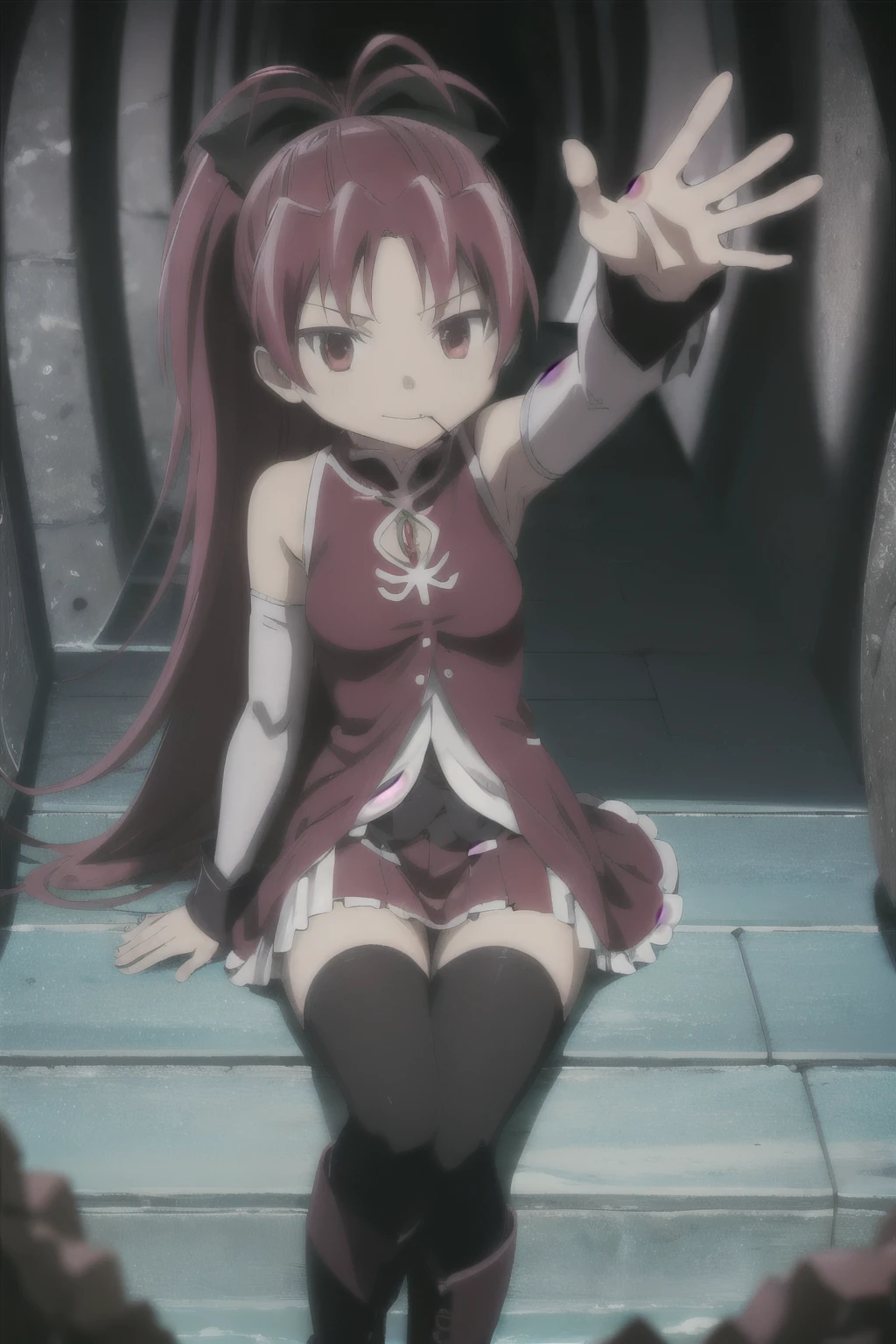 Girl tied to a chair in a basement, pelo rosa sin calzon, restraint, bdsm, restrained legs, restrained arms, bound, bound to chair, rope, tied with ropes, sailor clothes, black skirt, medium breasts, girl, smile, beautiful body, beautiful face, ultra detailed, highest quality, loose clothes, tied to chair with ropes, restrained body, unable to move, bondage ropes, white shirt, sailor clothes, pervert, tied up, bondage, vampire teeth, open mouth, drooling, legs spread, wet, wet clothes, wet body, liquid