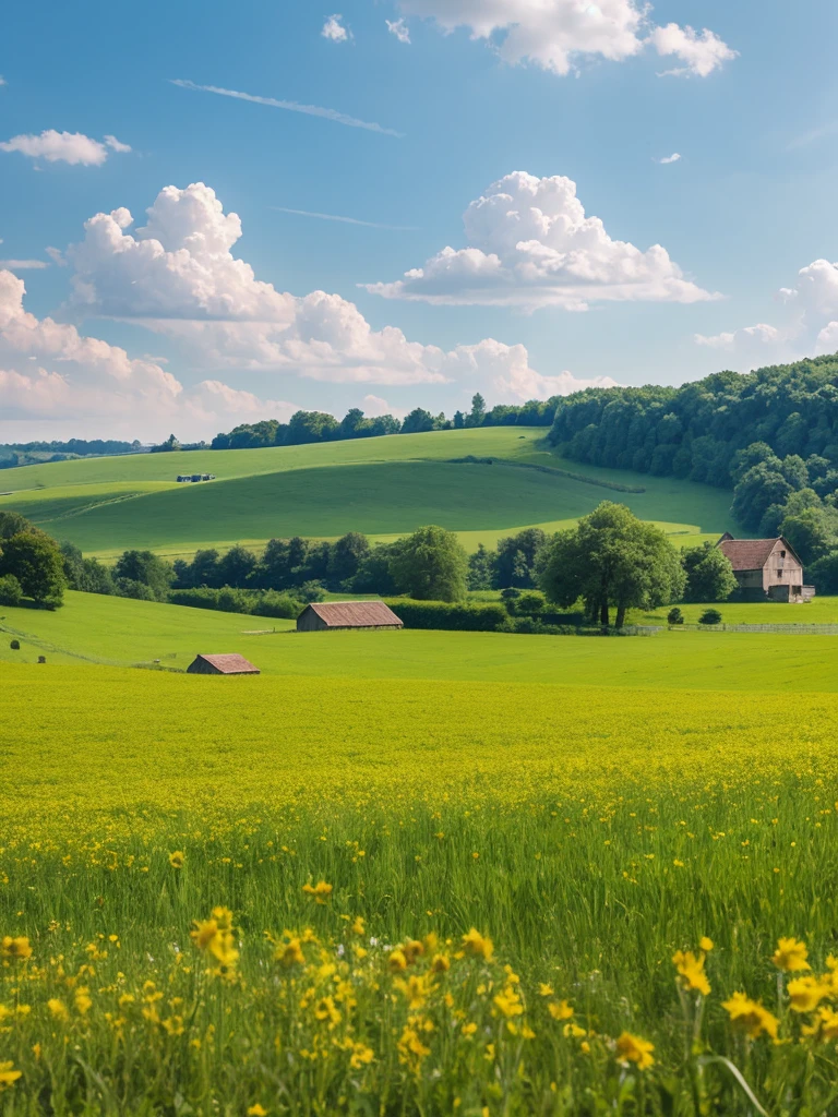summer, countryside, hot day, field,