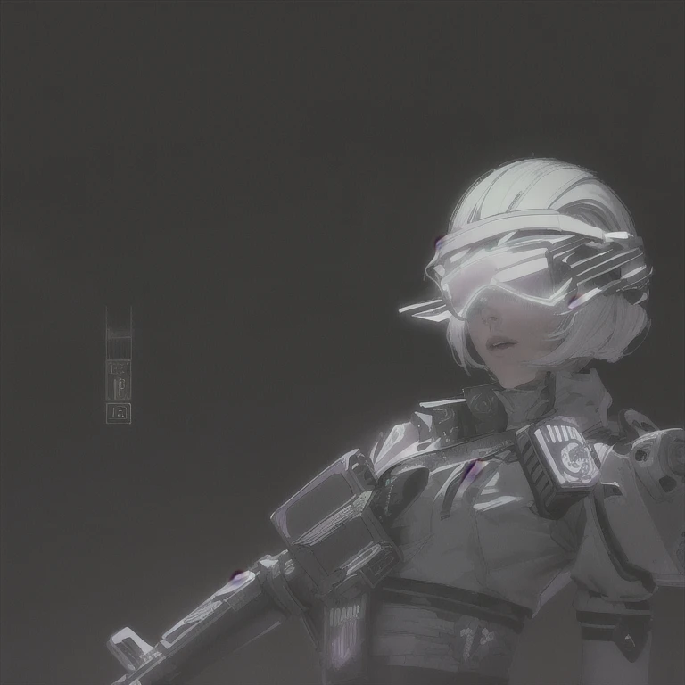 ((The best quality)), ((Masterpiece)), (Very detailed:1.3), ..............3D, beautiful (Cyberpunk:1.3) hacker woman, short hairstyle,short hair, Return to viewer, Thick hair, Operating computer terminal, head mounted display, computer server, LCD screen, fiber optic cable, Company logo, HDR (High Dymanic Range), ray tracing, NVIDIA RTX, super resolution, Unreal 5, Subsoil Scatter, PBR texture, Post-processing, Anisotropic filtering, depth of field, maximum sharpness and sharpness, Multilayer textures, Albedo y Highlight Maps, Surface shading, Accurate simulation of light-material interactions, perfect proportions, octane rendering, duotone lighting, Low ISO, white balance, rule of thirds, wide opening, 8K RAW, efficient sub-pixels, sub-pixel convolution, glow particles, dynamic pose