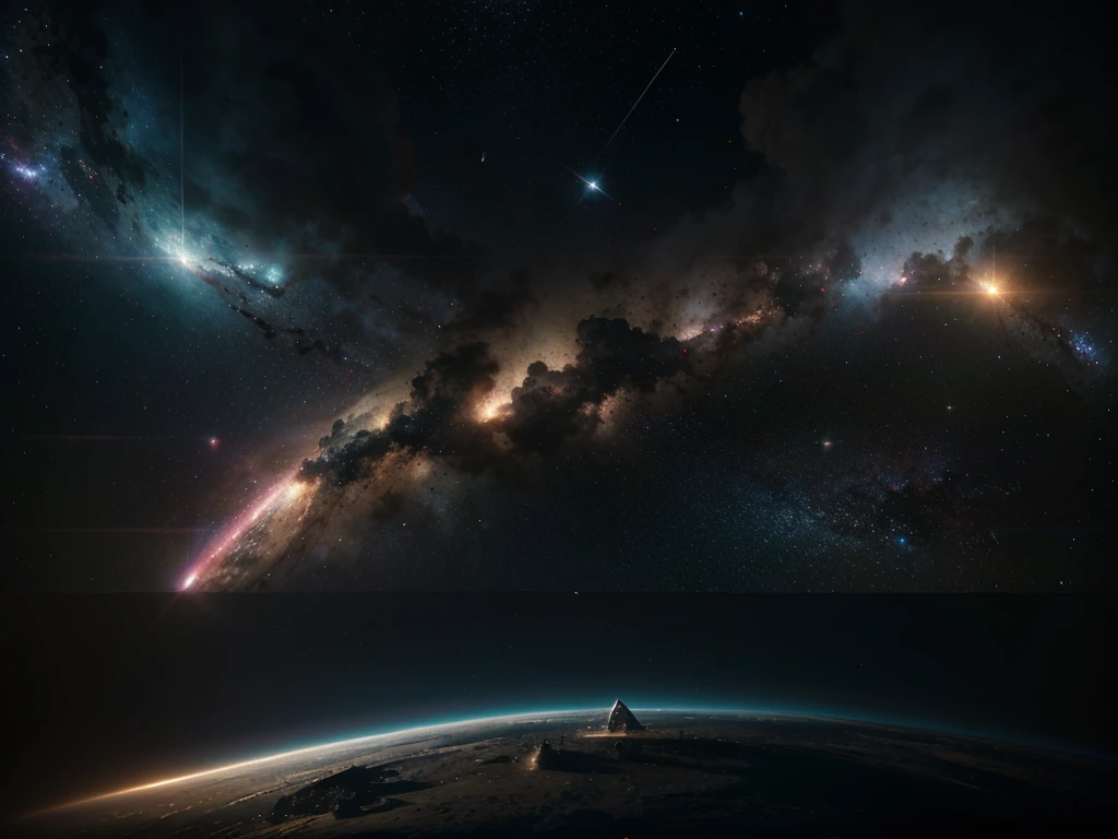 stars, dust and gas nebula in a far galaxy, highly detailed, 8k, hyperrealistic, volumetric lighting, dramatic cinematic lighting, glowing cosmic energy, vivid colors, intricate details, photorealistic, award winning digital art, masterpiece, concept art, space exploration, sci-fi, atmospheric, epic scale, awe-inspiring
