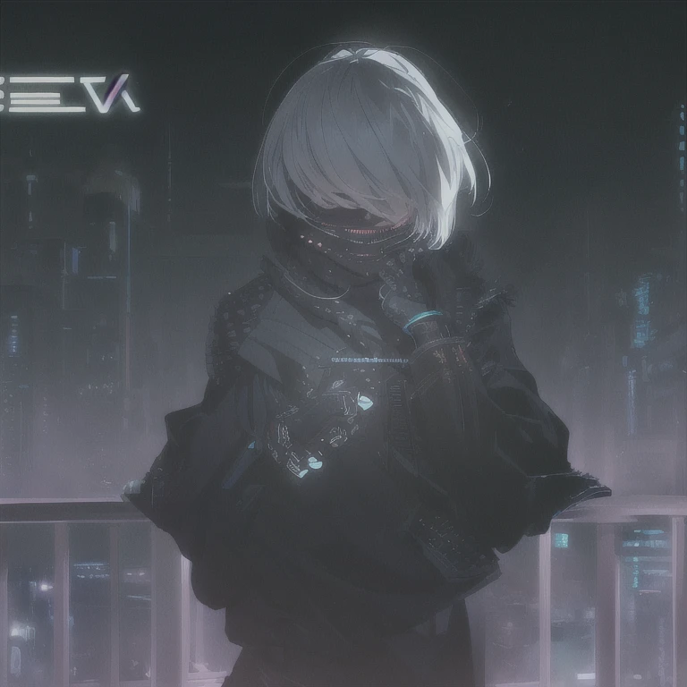 ((The best quality)), ((Masterpiece)), (Very detailed:1.3), ..............3D, beautiful (Cyberpunk:1.3) hacker woman, short hairstyle,short hair, Return to viewer, Thick hair, Operating computer terminal, head mounted display, computer server, LCD screen, fiber optic cable, Company logo, HDR (High Dymanic Range), ray tracing, NVIDIA RTX, super resolution, Unreal 5, Subsoil Scatter, PBR texture, Post-processing, Anisotropic filtering, depth of field, maximum sharpness and sharpness, Multilayer textures, Albedo y Highlight Maps, Surface shading, Accurate simulation of light-material interactions, perfect proportions, octane rendering, duotone lighting, Low ISO, white balance, rule of thirds, wide opening, 8K RAW, efficient sub-pixels, sub-pixel convolution, glow particles, dynamic pose