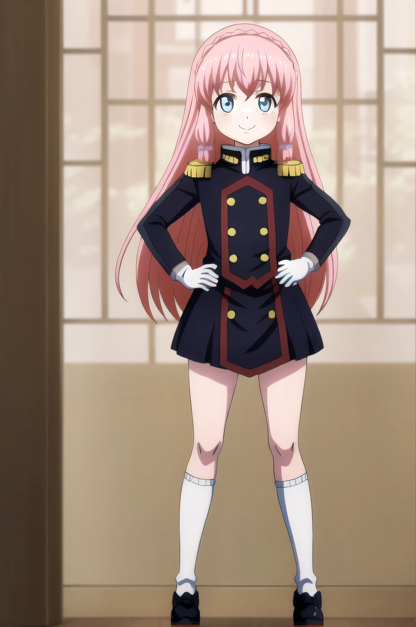 ookawamura nei, 8k, masterpiece, absurdres, anime, hand on hip