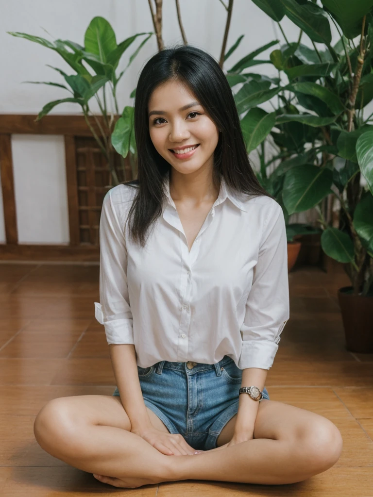 Jasmine, 1girl, solo, realistic, photorealistic, high quality picture, 8k, high resolution, detailed quality, film grain, natural photo, ultrarealistic, (((25-years-old))), ((detailed wrinkles in her face)), FILIPINA, (Background: Thailand), (((SLIM))), ((THIN)), (Slender) ((Jet-black hair)), Light smile, fully clothed, Pose: Sitting, ((sitting along Thailand)), Night time, full shot
