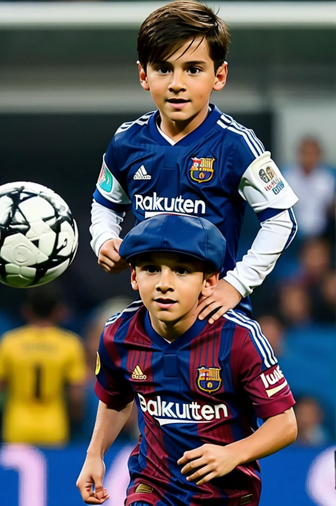 Create an image of Messi dressed as the from number 8