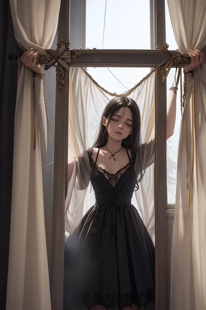 When the curtains call the time
Will we both go home alive?
It wasn't hard to realize
Love's the death of peace of mind
You're in the walls that I made with crosses and frames
Hanging upside down
For granted, in vain, I took everything
I ever cared about