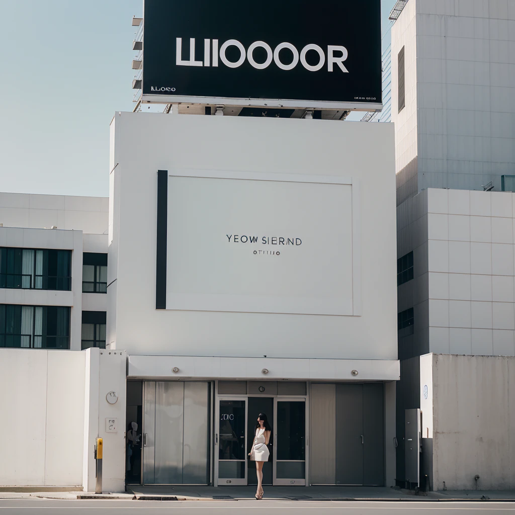 Design a billboard mockup for a luxury fashion brand featuring a minimalist aesthetic.