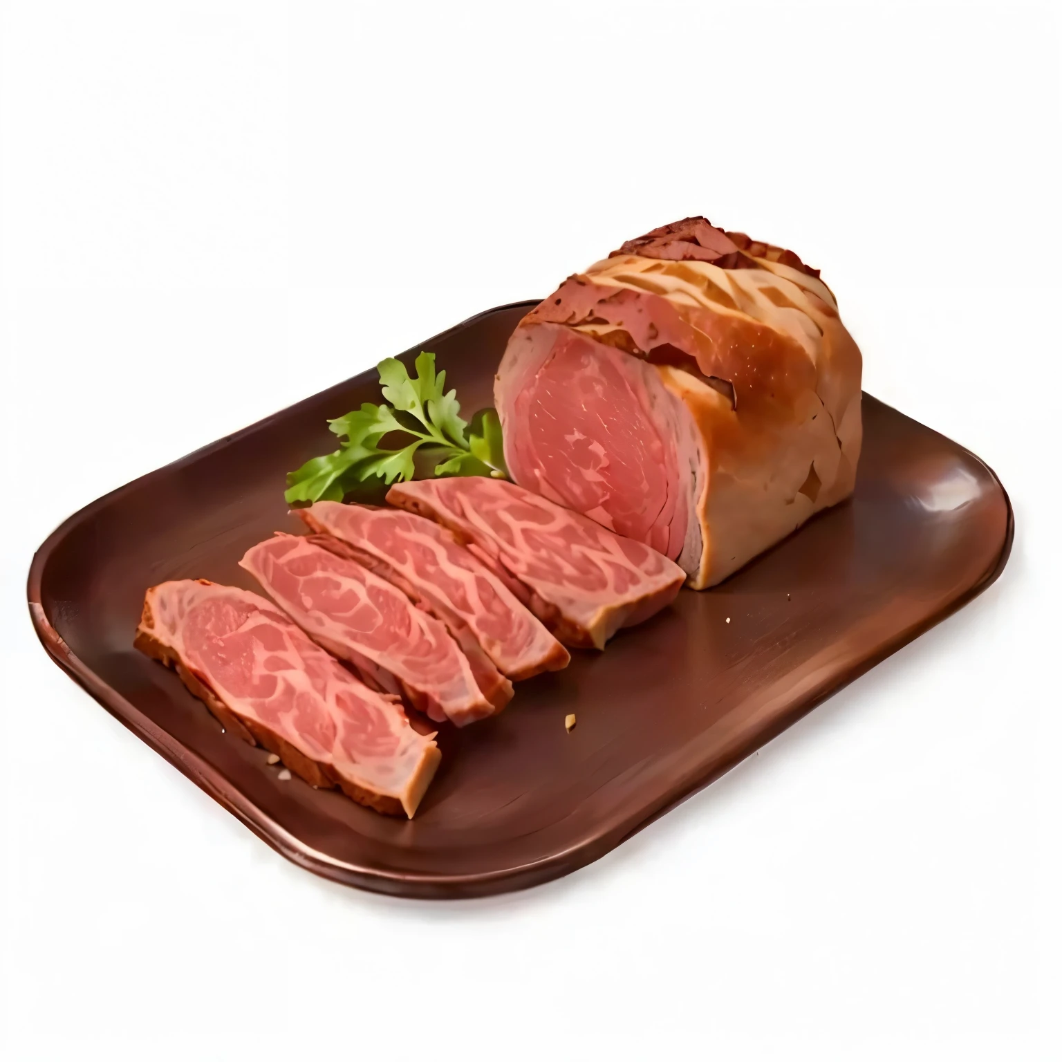 a close up of a plate with meat on it on a white background, meat, pork meat, 牛meat, juicy meat, eating meat, meat with veins, salami, flat, meaty, ready to eat, 生猪meat, ground red meat, covered in organic flesh meat, 熏meat, meat factory, Hyper-realistic food pictures, Brown bread with sliced salo, meat texture
