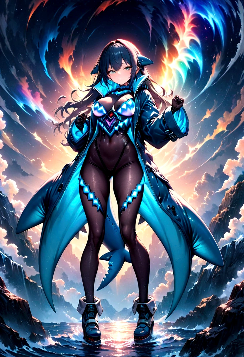 ((Highest quality)), ((masterpiece)), ((detailed)),((Browsing Caution)) (Black dragon&#39;s veiny penis)A dragon who loves to have sex with girls　Couple loves beach squats　sex A girl having sex with a dragon

(Transparent　Swimwear) 　(See-through black knee-high socks)
Blue Hair,Red Eye,Long Hair　Black sandals
 (Hot and glowing skin) The heat and the damp sweat