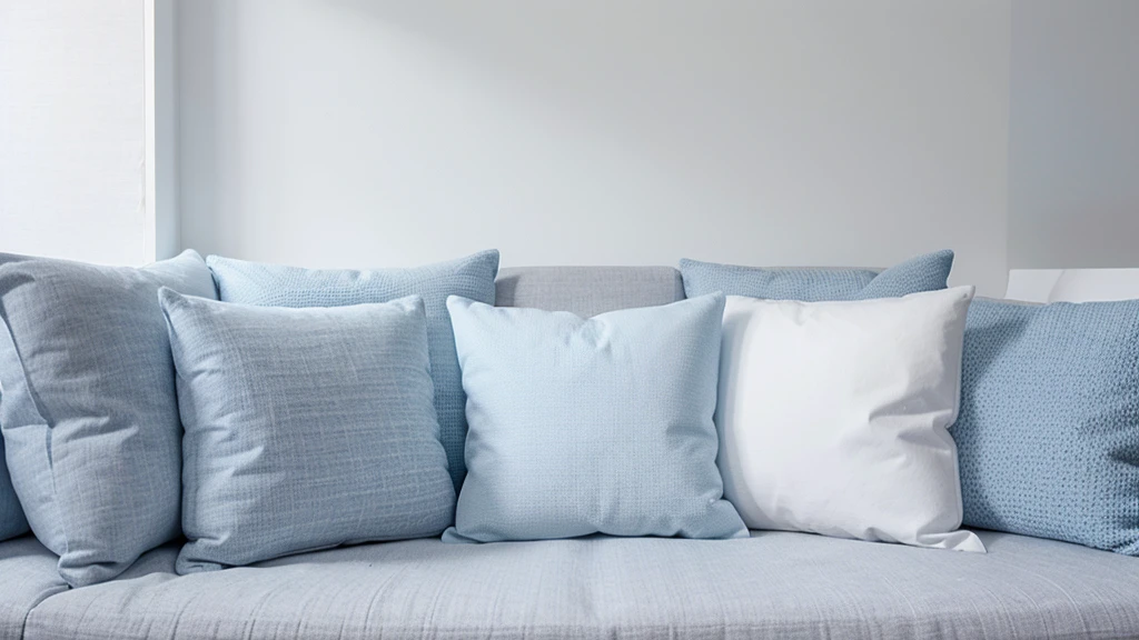 A minimalist geometric pattern in shades of blue and white, with clean lines and subtle textures.