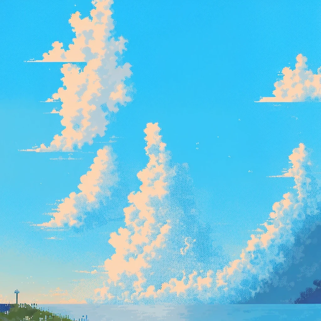 (work of art, best qualityer:1.2), pixel art, cellular, receiving call ,in the clouds ,modern architecture, with a game pad in front