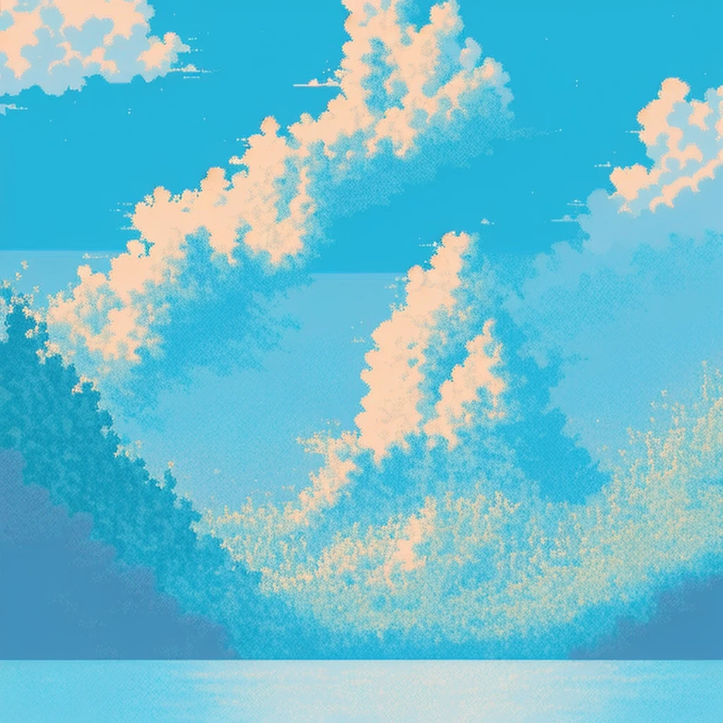 (work of art, best qualityer:1.2), pixel art, cellular, receiving call ,in the clouds ,modern architecture, with a game pad in front