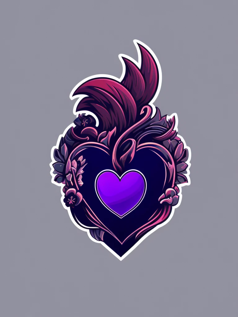 A detailed illustration of a heart, magic, t-shirt design, bright dark colors, t-shirt design, pastel tetradic colors, 3D vector art, dark and quirky, fantasy art, Adobe Illustrator, hand-drawn, digital painting, low-poly, soft lighting, retro aesthetic, focused on the object, 4K resolution, photorealistic rendering, using Cinema 4D, isometric style