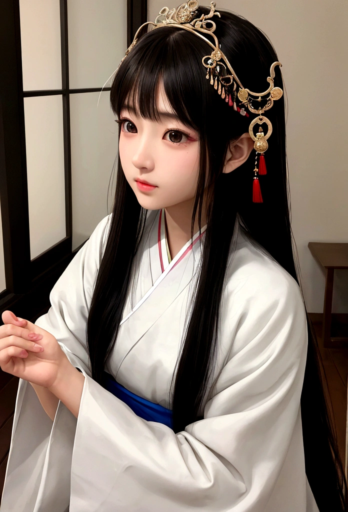 Best image quality、8K、masterpiece：1.3))、Realistic high-quality photos、Highest quality、Girl cute beautiful face、Beautiful 17 year old Japanese girl、Photos of slim models、Beautiful girl model、若いJapanese girl、Young and pretty face、Japanese girl、17-year-old female model、Beautiful model girl、The innocent look of the girl next door、A lovely and delicate face、Brown Hair、Beautiful brown eyes、Tear bags、drooping eyes、Young Body、(Finely scattered splashes of color), (figure),(((1 Girl))),(Long Hair),(rain:0.9), (Headdress: 1.4), There is an ancient palace next to the girl., Hanfu, (emphasize),  ink painting, (Spattered colors), Spattered colors, (((colorful))), (sketch: 0.8), Tabletop, Highest quality, Beautifully drawn, verydetailedな,(Noise Reduction:0.6),[Splash Ink],((Ink Refraction)), (美しくdetailedな空),moon,very,detailed,(Tabletop, Highest quality, verydetailedな)
