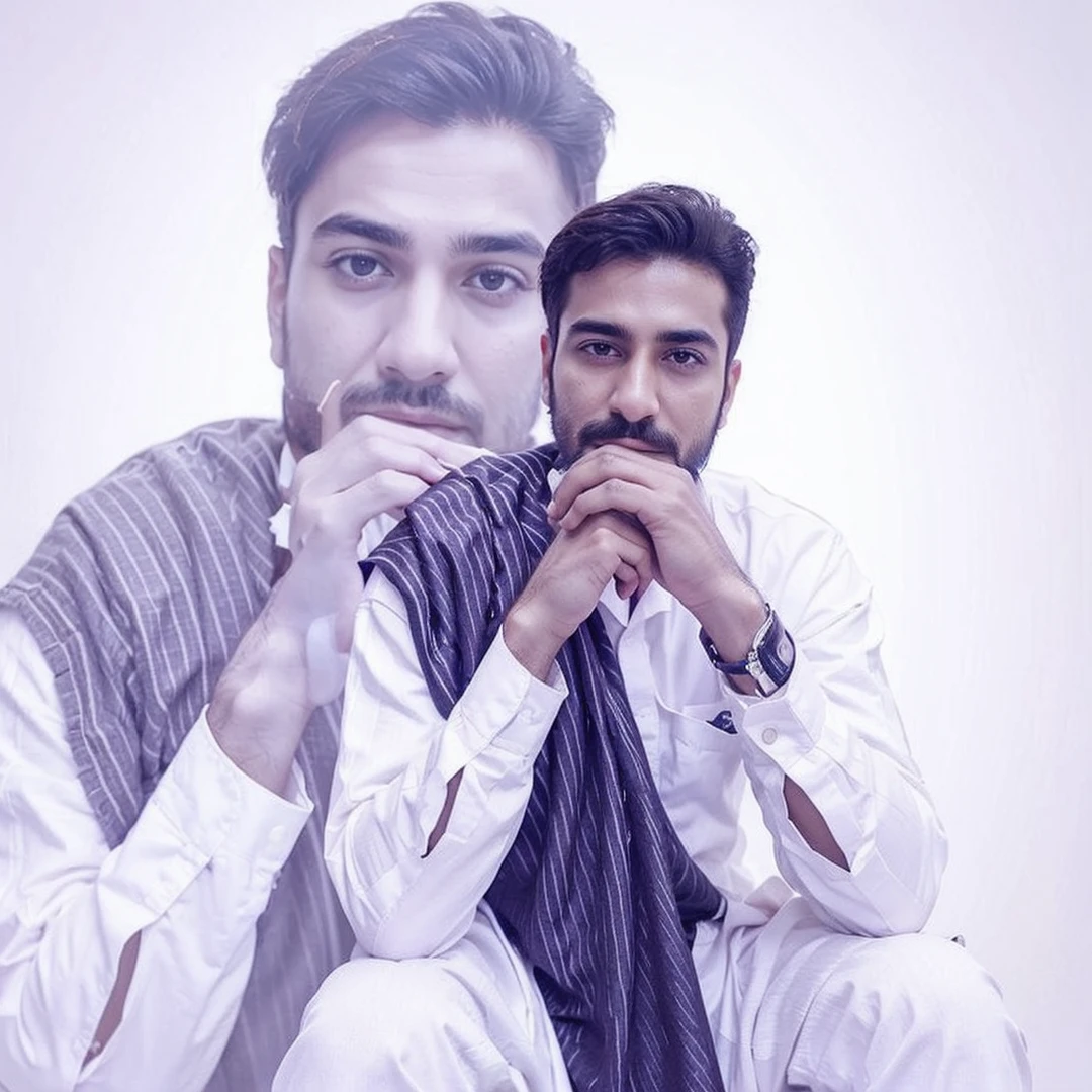 A photo of a handsome boy named Ismail next to the Iranian flag