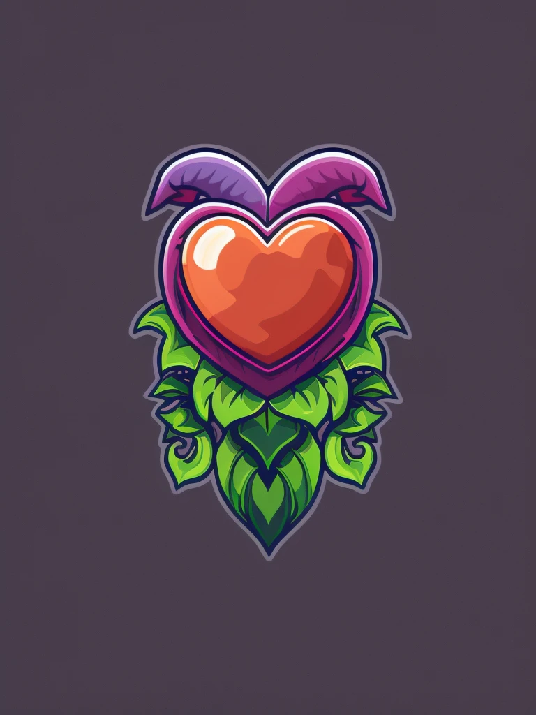 A detailed illustration of a heart, literal, t-shirt design, bright dark colors, t-shirt design, pastel tetradic colors, 3D vector art, dark and quirky, fantasy art, Adobe Illustrator, hand-drawn, digital painting, low-poly, soft lighting, retro aesthetic, focused on the object, 4K resolution, photorealistic rendering, using Cinema 4D, isometric style