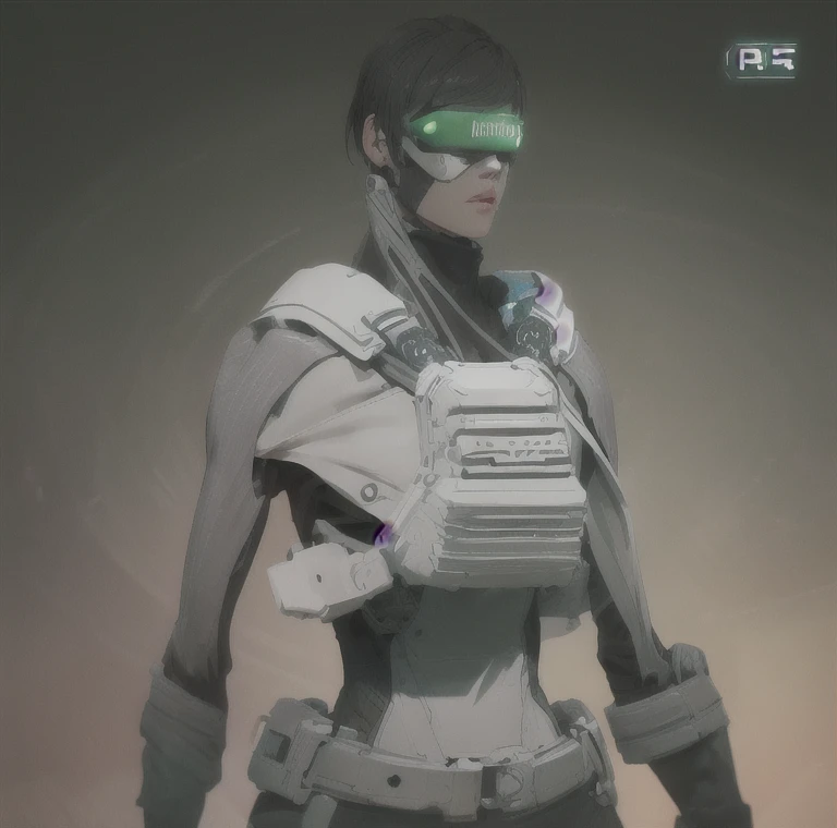 ((The best quality)), ((Masterpiece)), (Very detailed:1.3), ..............3D, beautiful (Cyberpunk:1.3) hacker woman, short hairstyle,short hair, Return to viewer, Thick hair, Operating computer terminal, head mounted display, computer server, LCD screen, fiber optic cable, Company logo, HDR (High Dymanic Range), ray tracing, NVIDIA RTX, super resolution, Unreal 5, Subsoil Scatter, PBR texture, Post-processing, Anisotropic filtering, depth of field, maximum sharpness and sharpness, Multilayer textures, Albedo y Highlight Maps, Surface shading, Accurate simulation of light-material interactions, perfect proportions, octane rendering, duotone lighting, Low ISO, white balance, rule of thirds, wide opening, 8K RAW, efficient sub-pixels, sub-pixel convolution, glow particles, dynamic pose