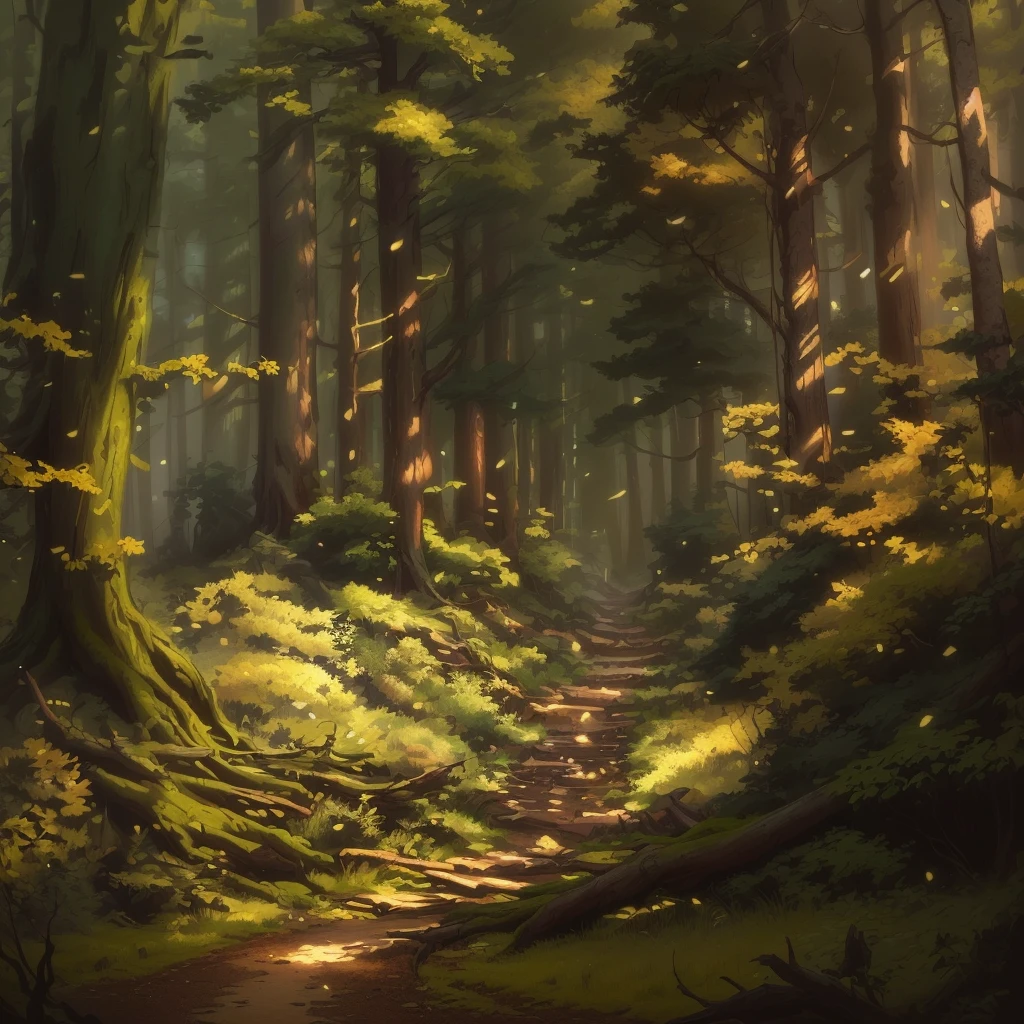 a painting of a path in a forest with trees and rocks, forest environment, forest path, magical forest background, fantasy forest environment, path through a dense forest, forest clearing landscape, telón de forest background, mystical forest background, forest background, lush and peaceful forest, beautiful dark forest landscape, magic forest background, fantasy forest background, fantasy forest background, vast forest