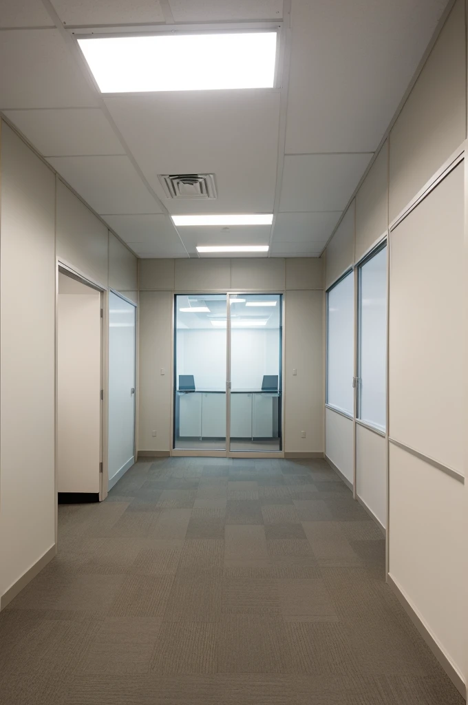 There is an office whose length is 20 feet or width is 14 feet. All four walls are made of new sheets. There is a 2*3 feet window facing east in this office. Make an image of it.