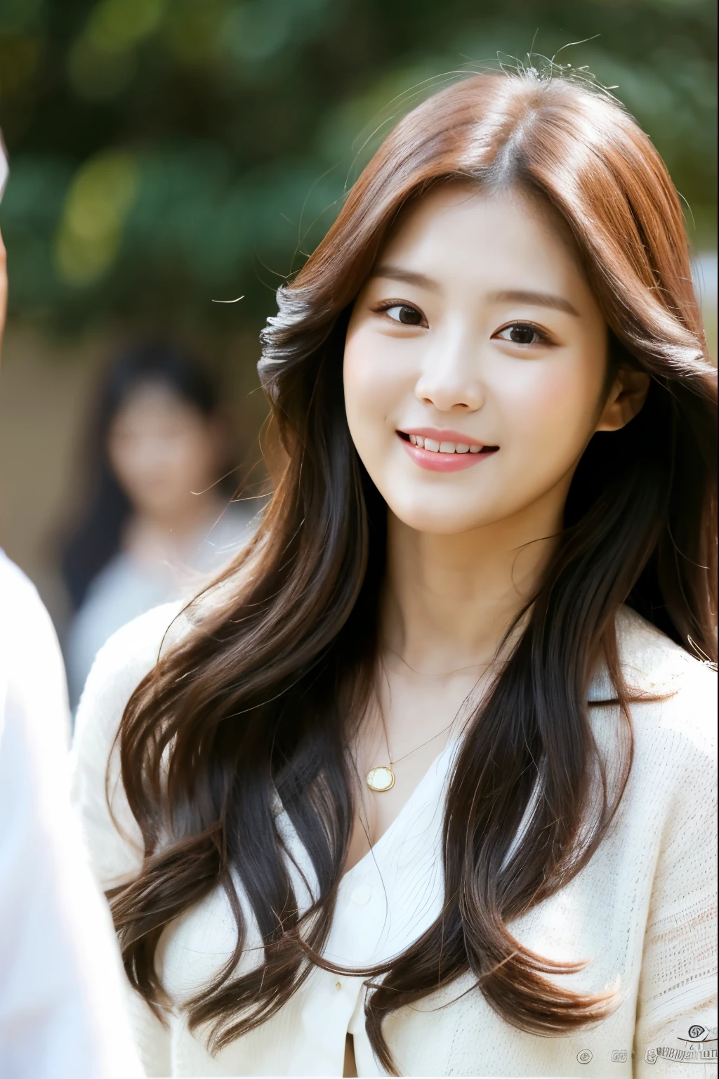 a close up of a woman with long hair wearing a white shirt, female actress from korea, cute korean actress, hwang se - on, lee ji-eun, lee ji - eun, kwak ji young, beautiful south korean woman, park ji-min, heonhwa choe, shin min jeong, song hye - kyo, official photos, korean woman