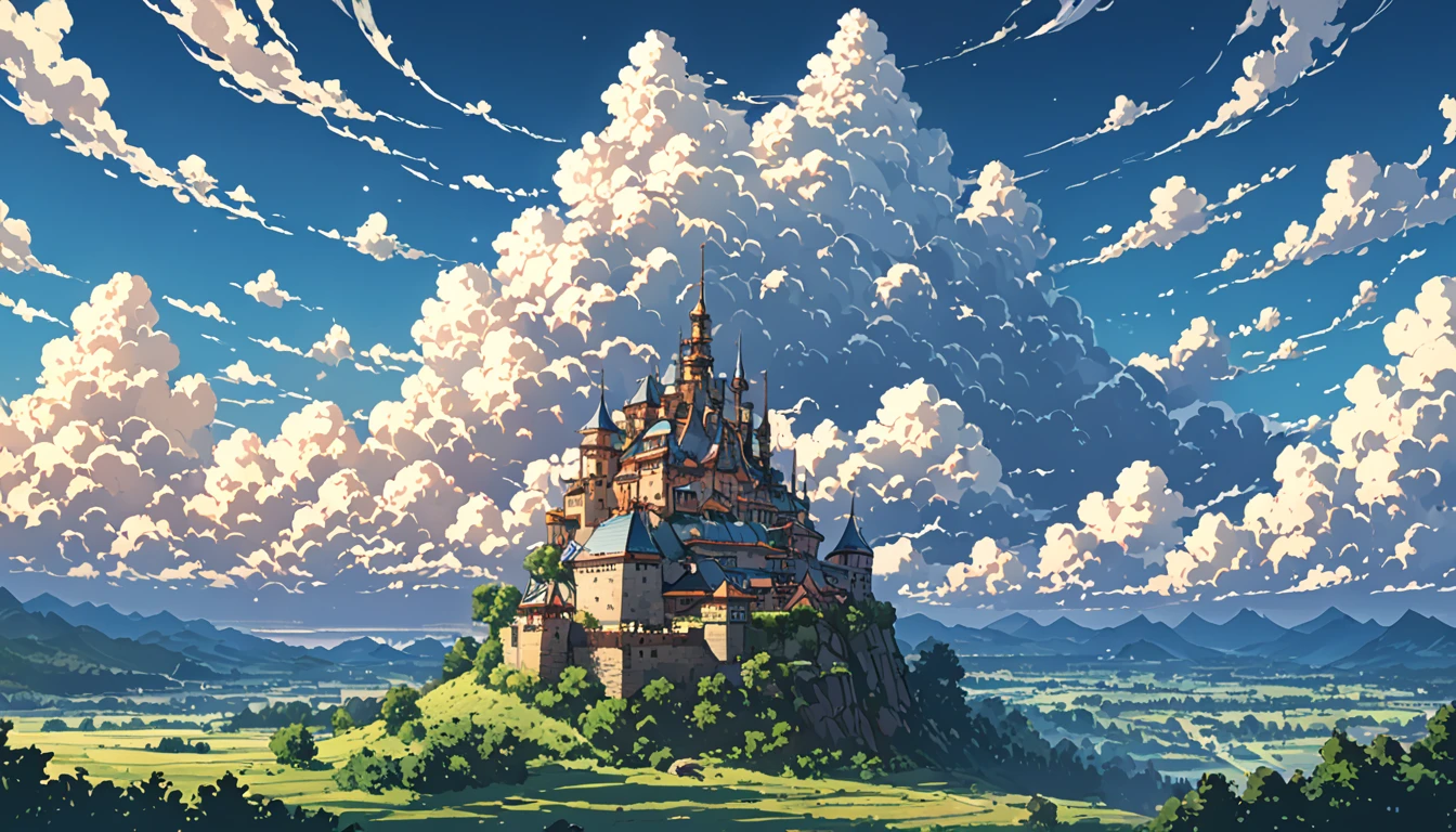 ((Anime: 1.4, Illustration)), (Masterpiece, Top Quality, Best Quality), (Ultra-Detailed, Absolutely Resolution), ((16k, HIGH RES)), ((Dragon flying in the sky, blue sky, cumulonimbus clouds, light, vast land, castle visible in the distance), ( Anime: 1.4, Illustration)), (Masterpiece, Top Quality, Best Quality), (Ultra-Detailed, Absolutely Resolution). Ak {Lofi Art, Style of Laurie Greasley, Style of Makoto Shinkai, Anime Aesthetic}, BREAK {(Produces IMAGES WITH ITH INFORMATION THAN 40 Million Pixels with Cinematic-Like Detailed Textures S Hot on a Sony slur).}