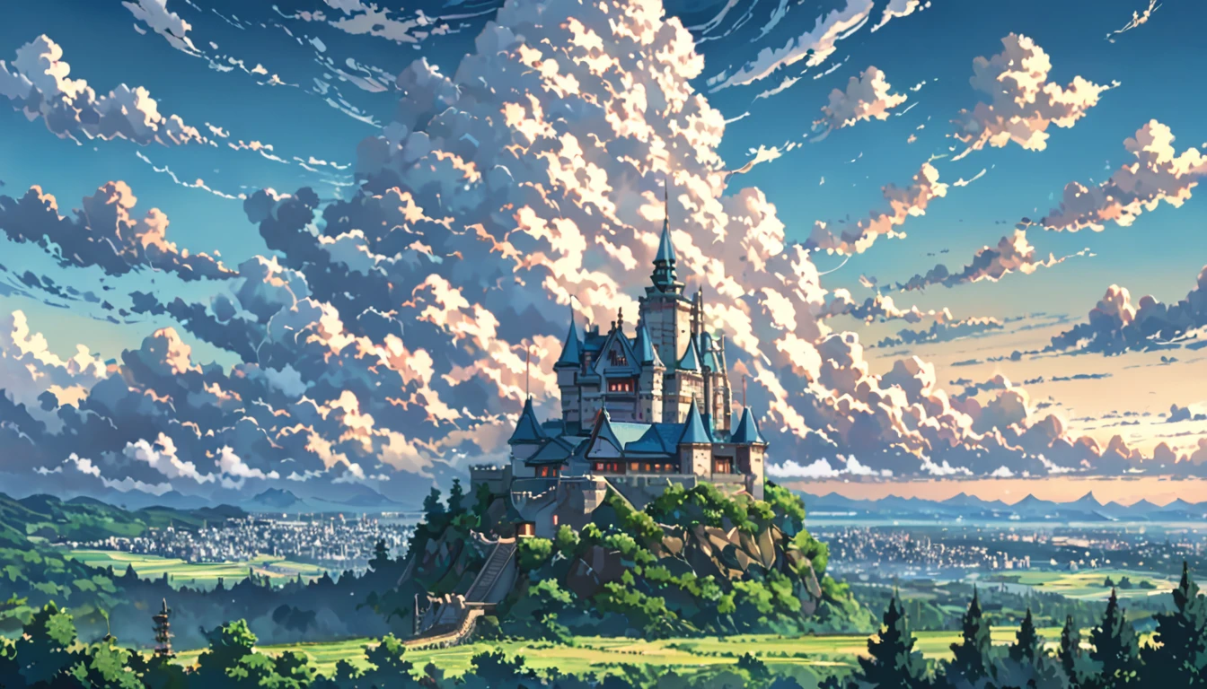 ((Anime: 1.4, Illustration)), (Masterpiece, Top Quality, Best Quality), (Ultra-Detailed, Absolutely Resolution), ((16k, HIGH RES)), ((Dragon flying in the sky, blue sky, cumulonimbus clouds, light, vast land, castle visible in the distance), ( Anime: 1.4, Illustration)), (Masterpiece, Top Quality, Best Quality), (Ultra-Detailed, Absolutely Resolution). Ak {Lofi Art, Style of Laurie Greasley, Style of Makoto Shinkai, Anime Aesthetic}, BREAK {(Produces IMAGES WITH ITH INFORMATION THAN 40 Million Pixels with Cinematic-Like Detailed Textures S Hot on a Sony slur).}