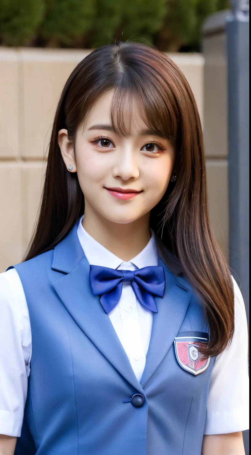 a close up of a person wearing a dress and a red bow tie, jk uniform, jossi of blackpink, jisoo from blackpink, wearing school uniform, jisoo of blackpink, wearing a school uniform, portrait of jossi of blackpink, school uniform, school girl, tzuyu from twice, seifuku, magic , portrait jisoo blackpink