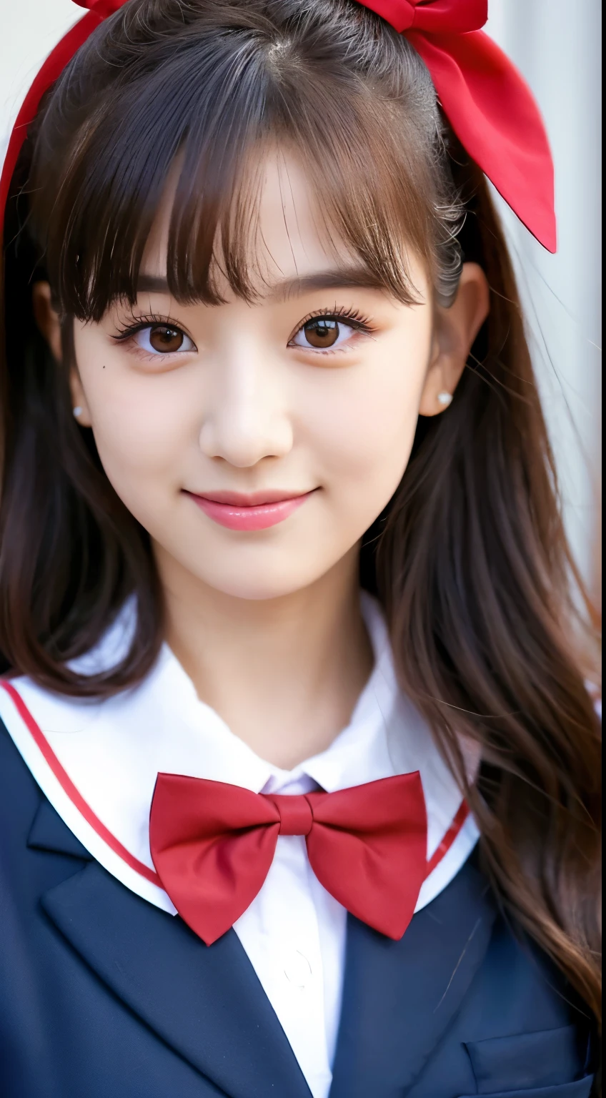 a close up of a person wearing a dress and a red bow tie, jk uniform, jossi of blackpink, jisoo from blackpink, wearing school uniform, jisoo of blackpink, wearing a school uniform, portrait of jossi of blackpink, school uniform, school girl, tzuyu from twice, seifuku, magic , portrait jisoo blackpink