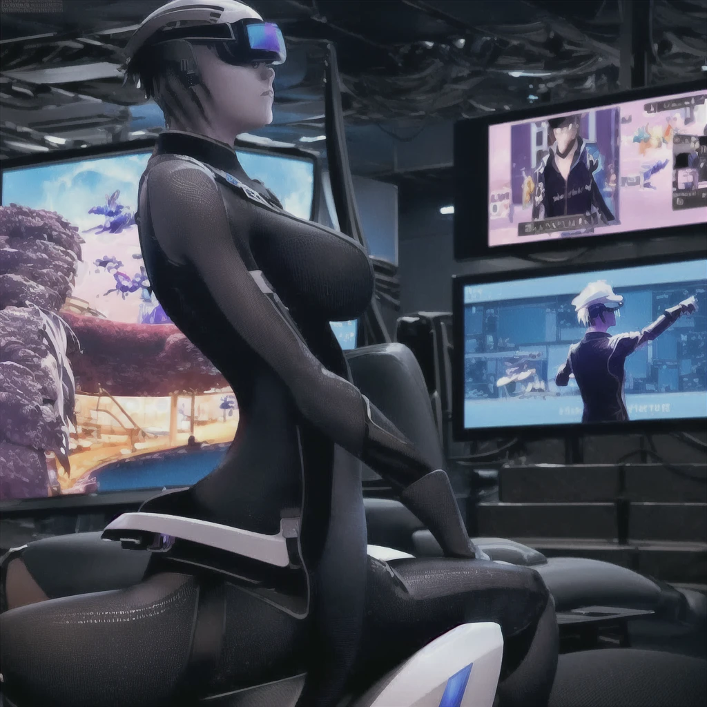 Experiences of metaverse virtual world entertainment and Future digital VR virtual reality glasses Esport game, Innovation of technology cyber Space, a man with virtual reality VR-3d Rendering