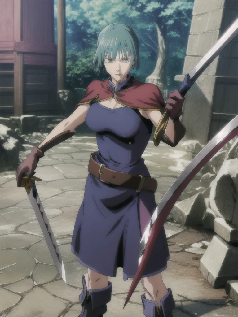 anime artwork anime artwork masterpiece,best quality, unreal engine, ultra res, extremely detailed,
1girl, solo, waist, (slender:1.4), (muscular:0.8)
ROUND BREASTS, big BREASTS, thigh
KNIGHTFFT, CAPE, ARMOR, BLUE DRESS, BELT, GLOVES, BOOTS,
holding sword, . anime style, key visual, vibrant, studio anime, highly detailed