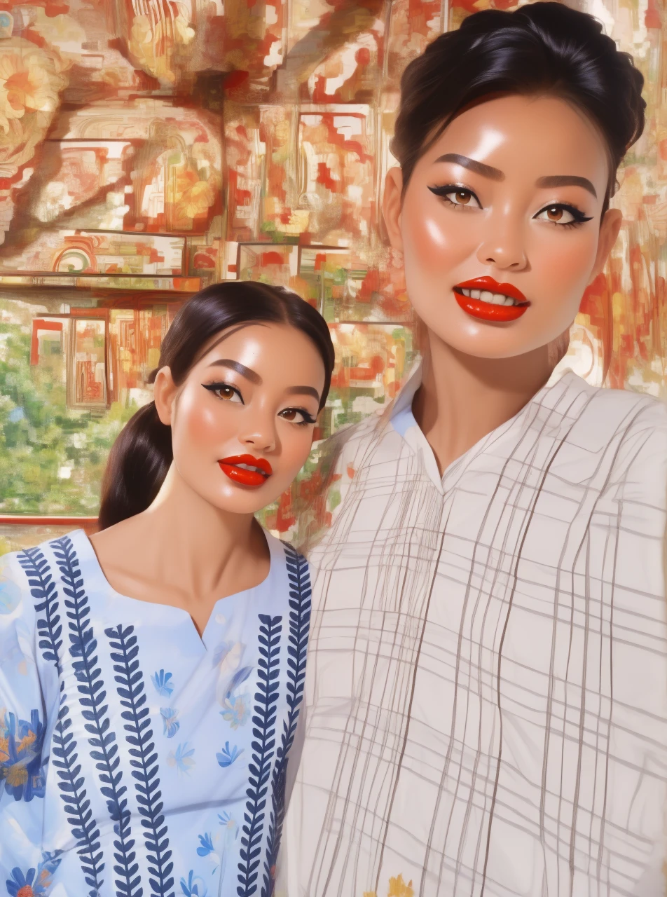 1girl,bush,fashi-girl,china dress,chinese clothes,hair flower,(masterpiece:1.4),(best quality:1.4),(shiny skin),red lips,looking at viewer,big breasts,cleft lip