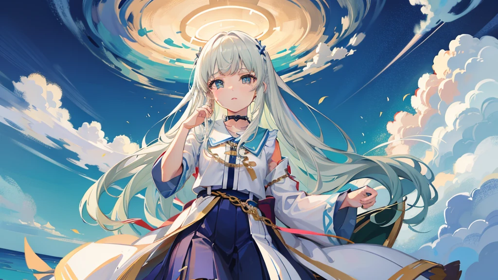最high quality、high quality、女god、A clear and pretty face、Heaven, Sanctuary, Paradise、ギリシャのgod々、Heavenly Grassland、Long dress、god々Shi、god秘的な、雲の中にギリシャのgod殿、You can see the sea of clouds