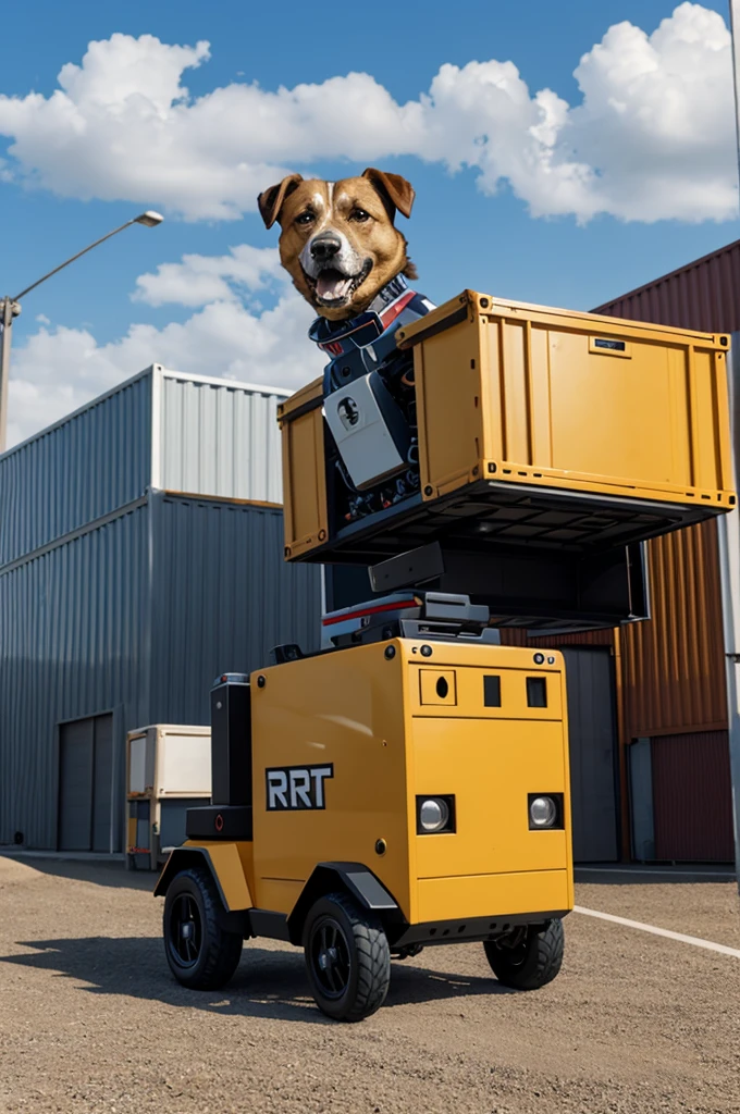 Robot dog transports parcels in 3D