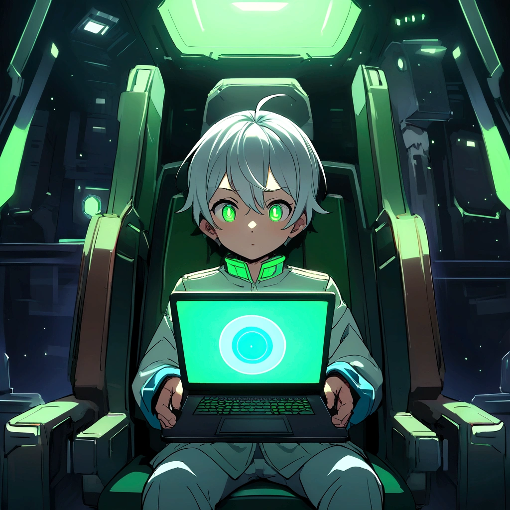 Generate an anime-style picture using laptop programming,Depicts a young man sitting in a back chair,The optimized prompt content is as follows:
"Young man programming on laptop while sitting in back chair、in an anime style。"