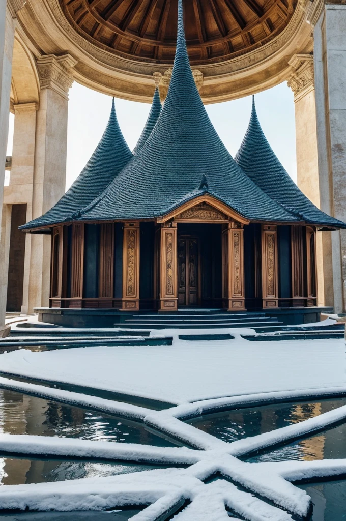 ((best quality)), ((masterpiece)), (detailed), perfect  unique shape building 