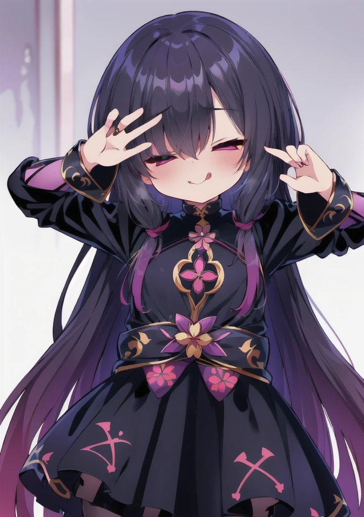 (((Characteristic clothing))),(((high quality))),Unshaven, Cloudy eyes,Anime Style,Long Tongue,Sticking out tongue,Obscene lines,Fallen into evil,Sexual,clumsy smile,((Unshavenの髪)),((((Long hair that covers the eyes)))),transformation,Long Hair,Attention to detail,sexy,Functional