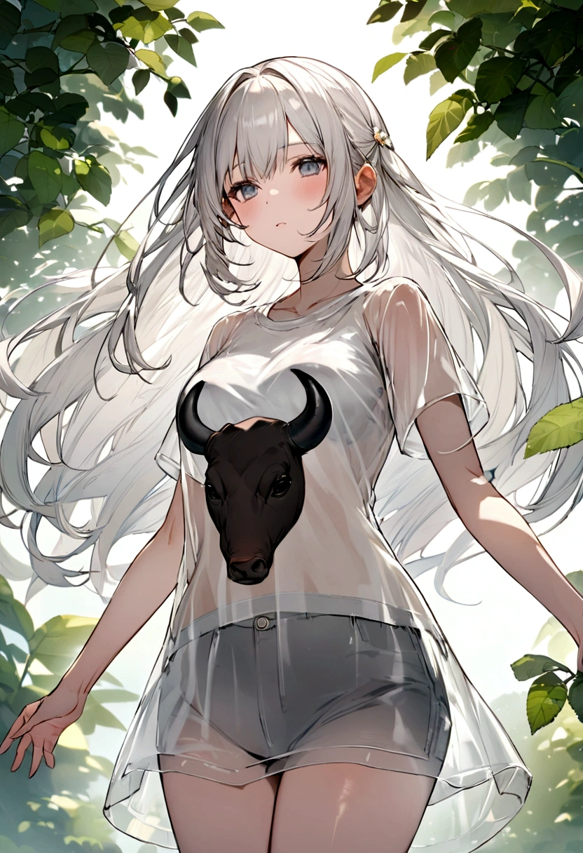 Please make Bull&#39;s t-shirt a slightly transparent white.