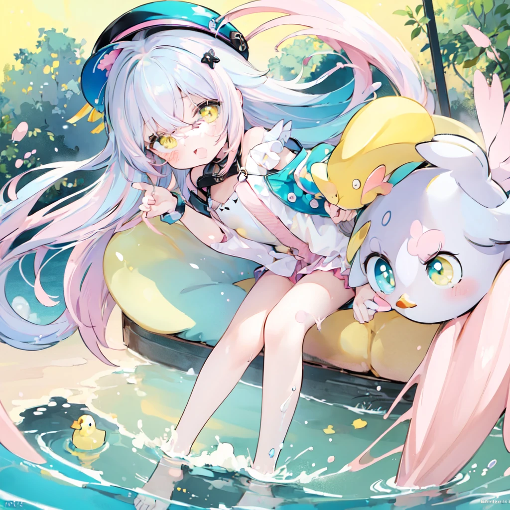 beautiful, graceful girl in a fish costume