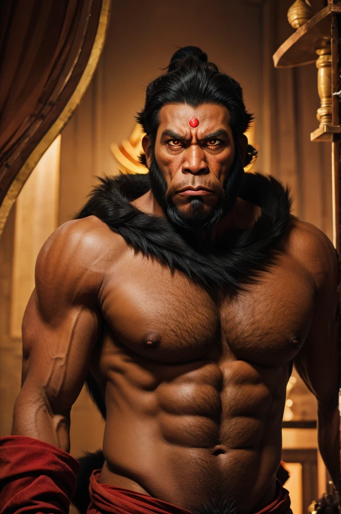 Hanuman with angry face