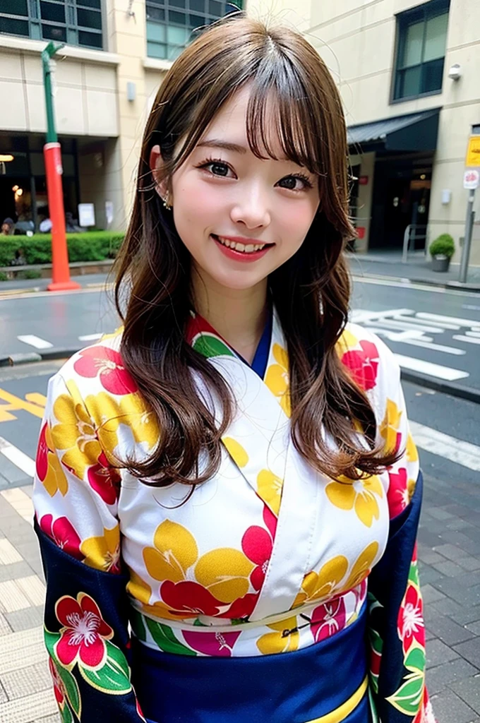 a beautiful girl, kimono, (huge Laughing:1.2), (open mouth:1.1), engaging the viewer, (8k, RAW photo, best quality, masterpiece:1.2), (realistic, photorealistic:1.37), super detailed, super resolution, background, light particles, strong wind