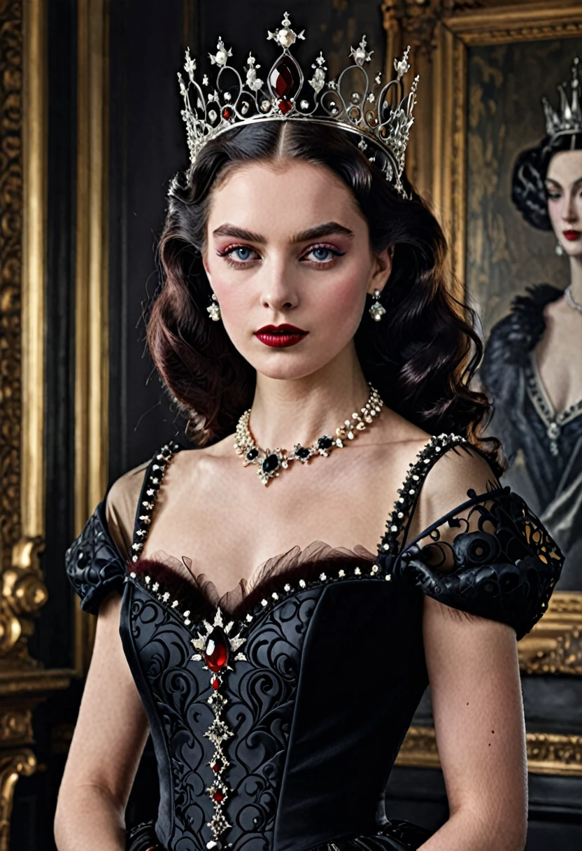 "Elegance and Youth: A Portrait of Modern Beauty"dark queen